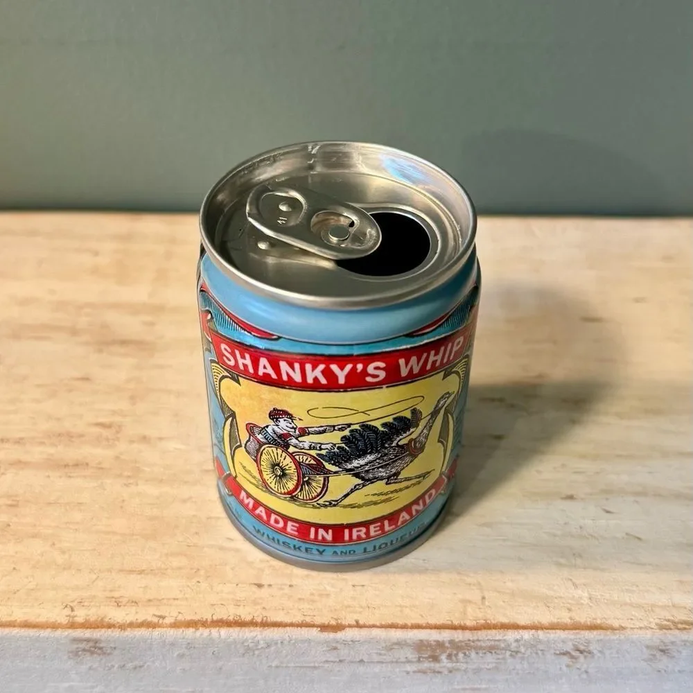 Shanky's Whip Whiskey and Liqueur 100ml Empty Alcohol Can | Crafts Upcycle Art